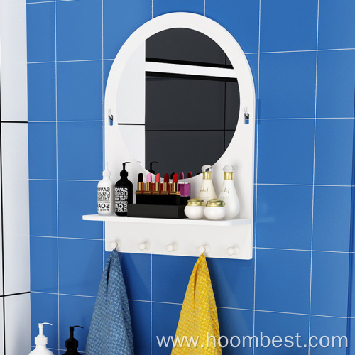 Washroom Organizers Adhesive Shelf Storage with Towel Bar